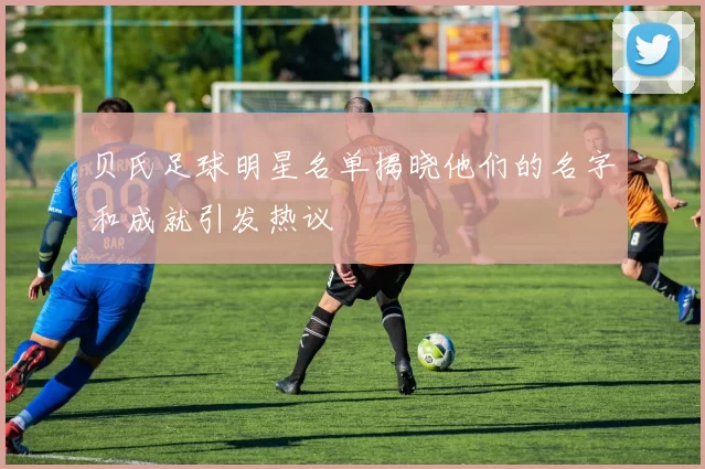 贝氏足球明星名单揭晓他们的名字和成就引发热议